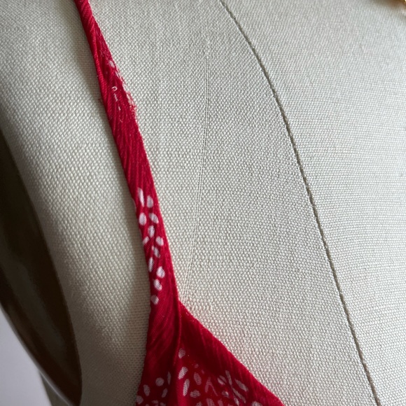 Old Navy Red Printed Spaghetti Strap Dress size L - Picture 3 of 9